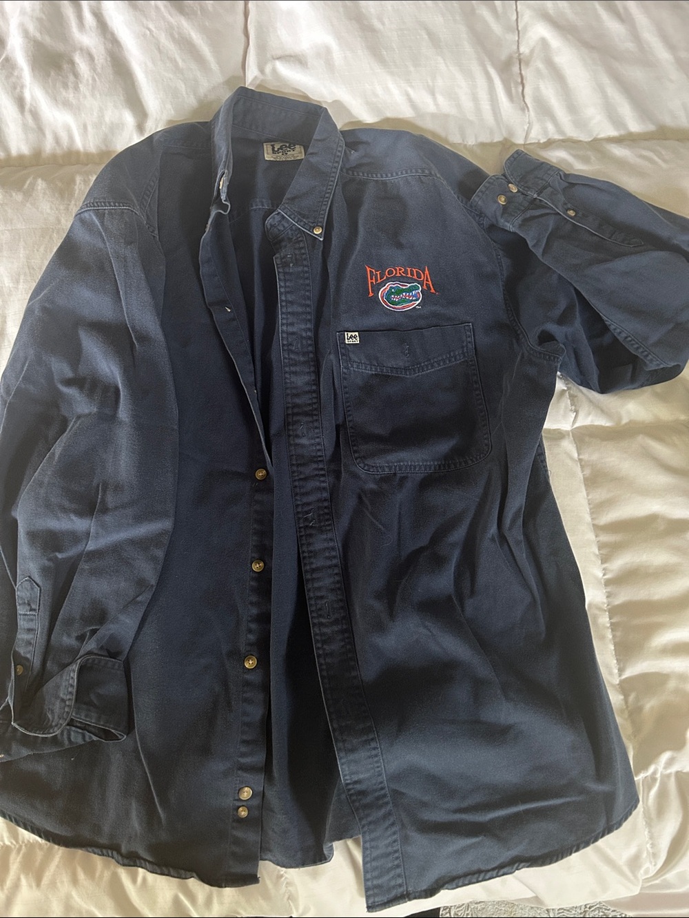 Lee Navy Florida Gators Button-Up Shirt Jacket